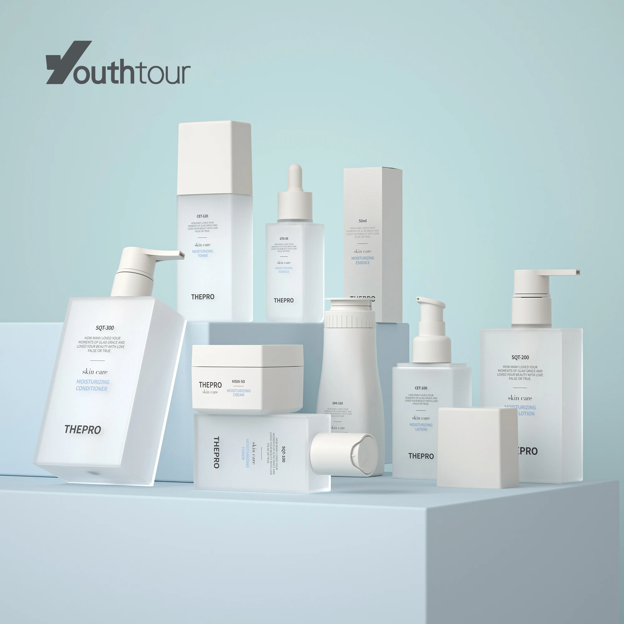 GTS series 150/200/250/300/400/500ml cosmetic lotion mist spray lotion toner serum essence cream plastic cosmetic bottles