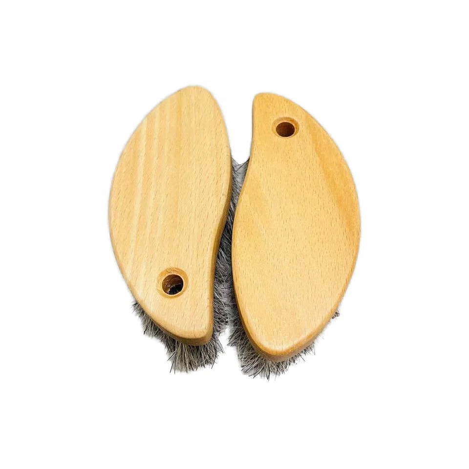 Soft long bristles Car Interior Upholstery Leather Alcantara Cleaning Brushes with horse hair