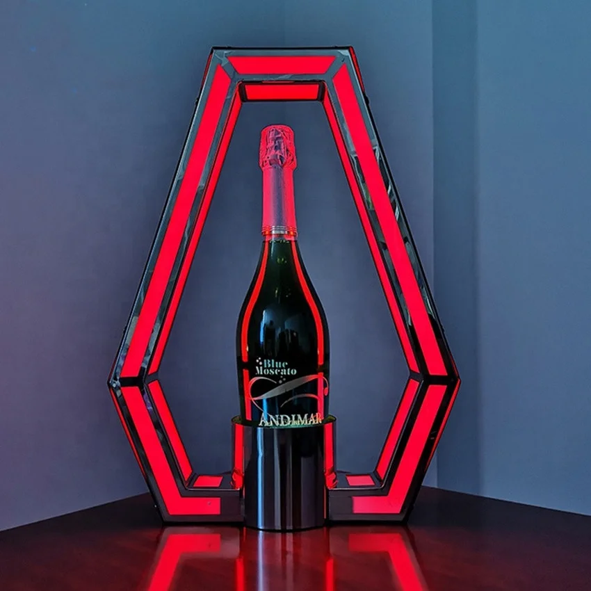 Аккумуляторная батарея с дистанционным управлением Moet шампанское LED Бутылка ведущий Перевозчик знаменинтый дисплей для ночного клуба
