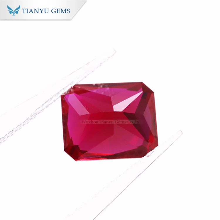 Tianyu Gems Wholesale 10*14mm Certified Perfect Cut Lab Grown Red Ruby Price Per Carat For Ring