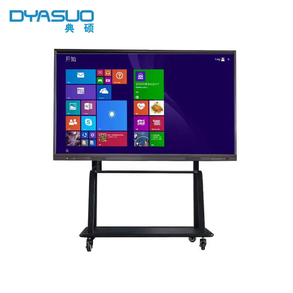 DYASUO 65 75 86 98 дюймовая 4K многосенсорная Интерактивная цифровая ЖК Смарт-плата с сенсорной ручкой двойная система