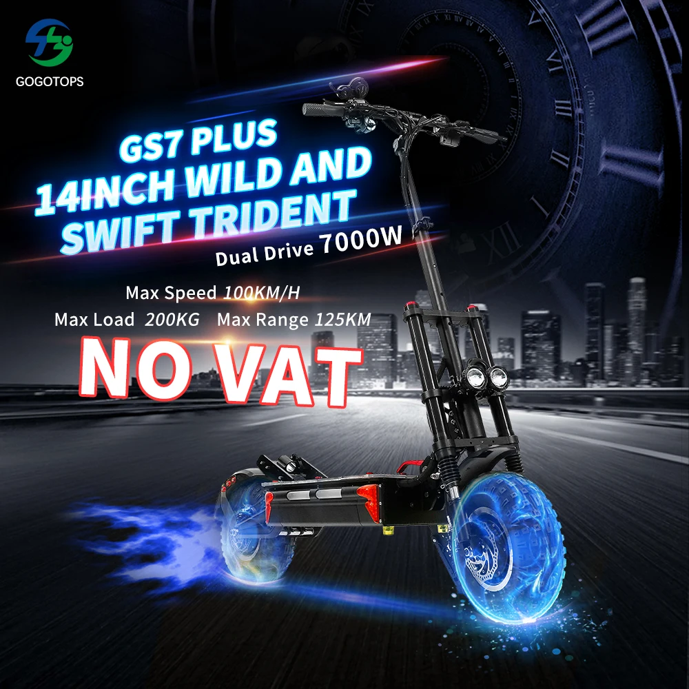 2021 New Big Wheel Electric Scooter 100km/h Speed Electric Scooter Long Range 125KM 7000W 72V E-scooters With 50Ah Battery