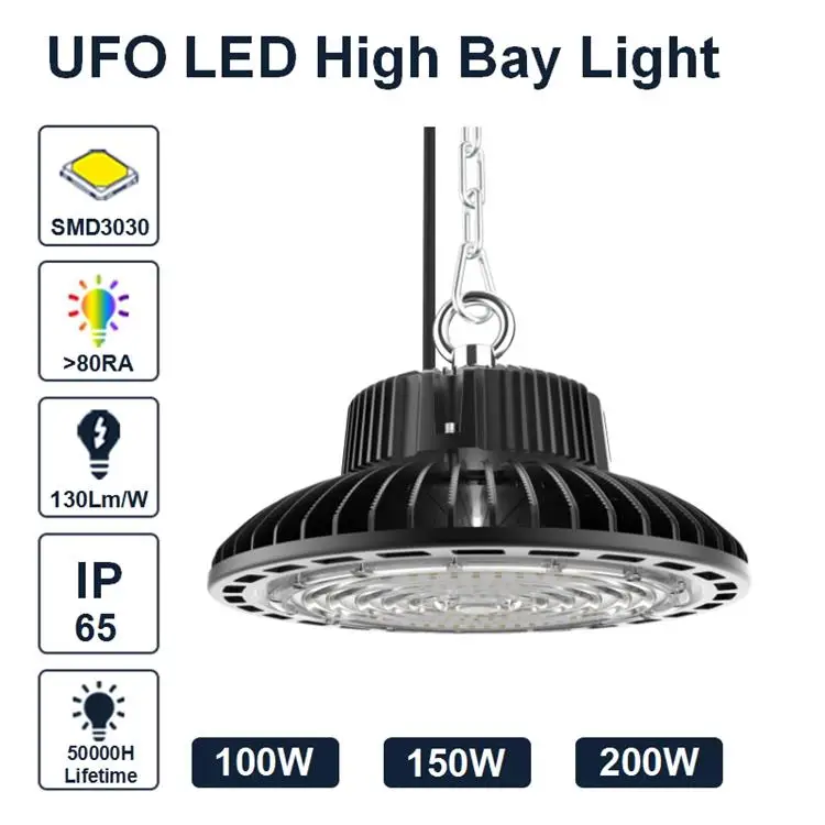 IP65 Industrial Pendant Lamp 100W 150W 200W UFO High Bay LED Light Warehouse Lighting High Bay light LED