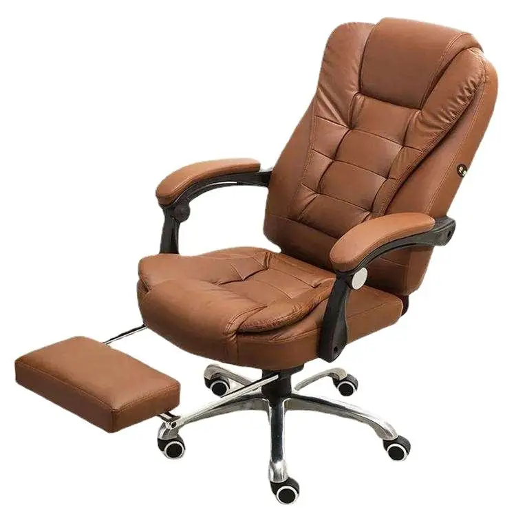 Boss Gaming Chair Lying Massage Lifting Rotatable Armchair Footrest Office Adjustable Swivel Leather Executive Massage Chair