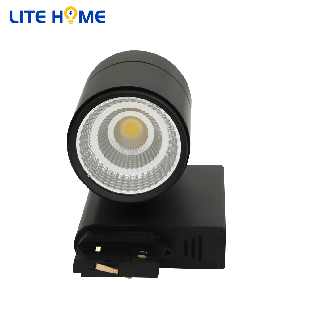 LED Track Light 40W High CRI 90 Diameter 110mm Spotlight LED COB Track Light 4 Wire for Museum Clothing stores