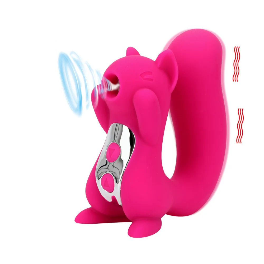 Squirrel Shape Licking Clitoris Stimulator Vibrators Tongue Sucker Nipple Vagina Vibrator For Women Masturbator Sucking Sex Toys