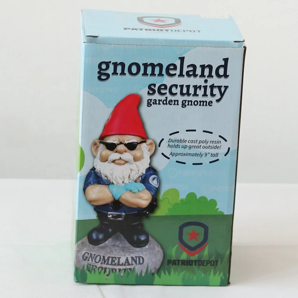 ICEBLUE HD Resin Security Gnome Garden Gnome Statues Gnomeland Security