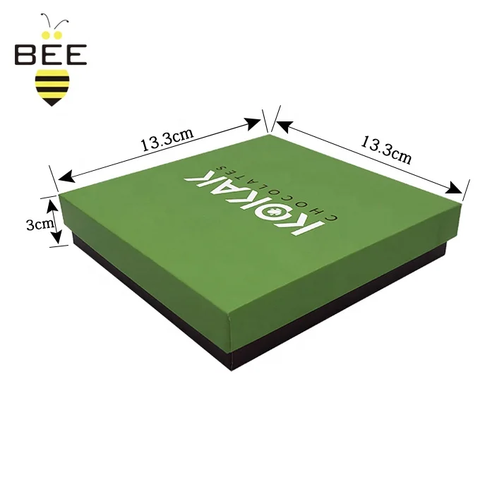 Luxury handmade chocolate packaging Customized logo Box Lid and bottom box for dessert packaging box plastic tray