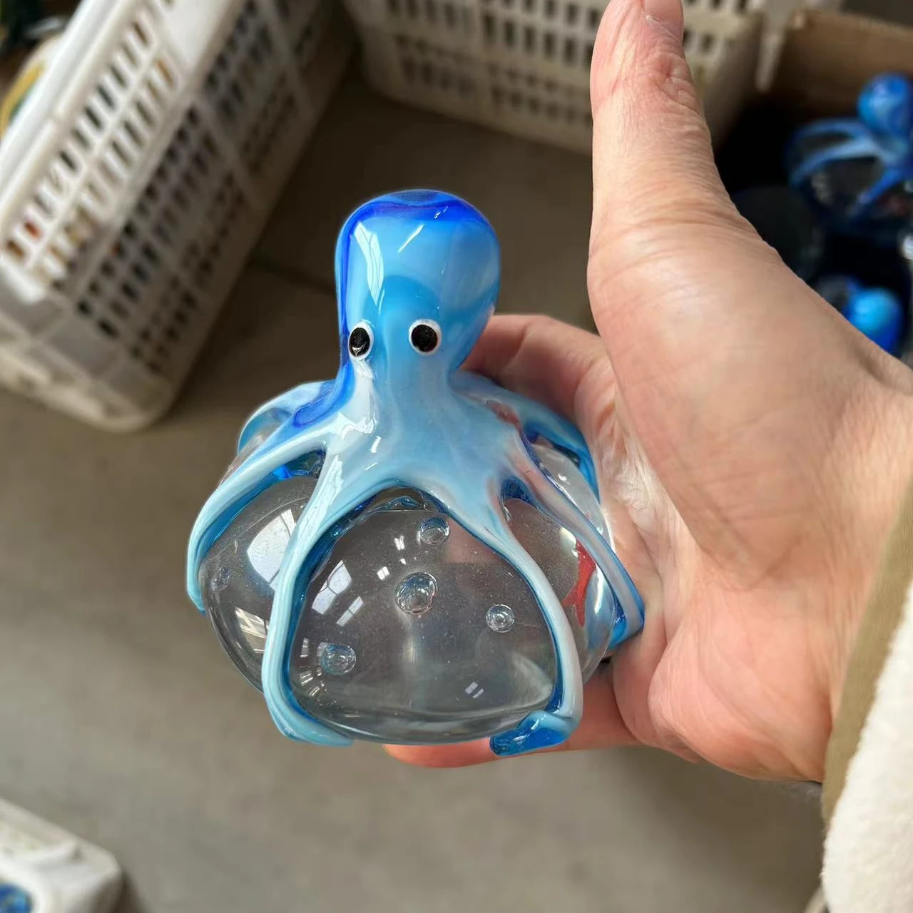 Handmade Blown Glass Octupus and Jellyfish Christmas Gift Novelty Creative Home Decoration