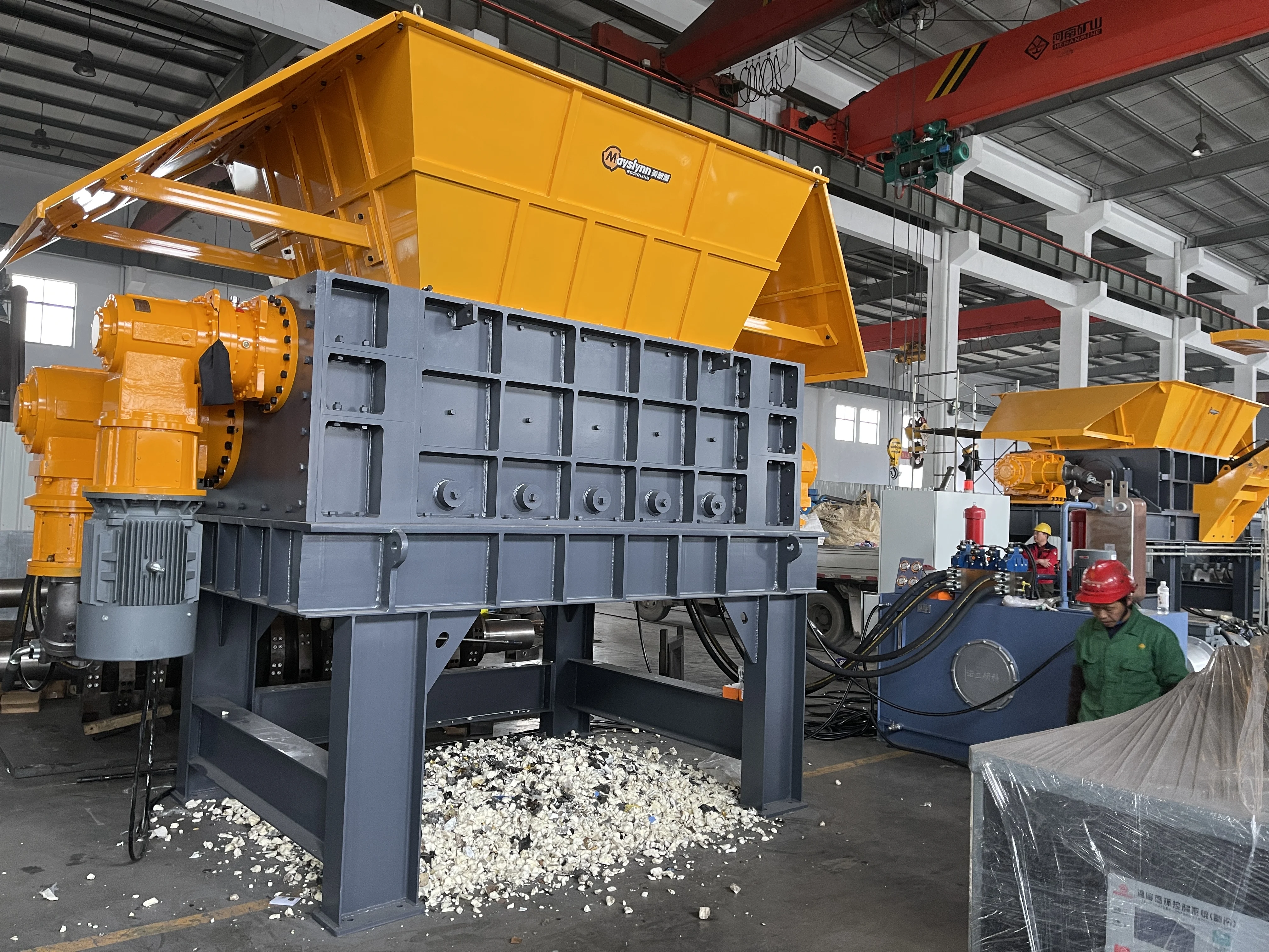 FZ 160160 Four Shaft Shredder new type automatic tire crusher recycling four shaft used truck car rubber tire shredder