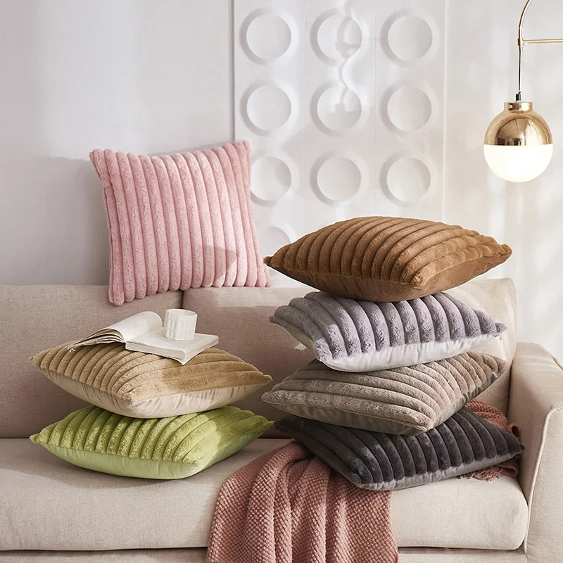 2024 Good Quality  Polyester Stripe European Decorative Pillow For Home Decor
