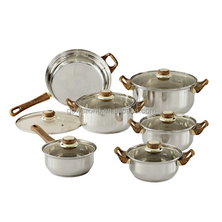 Kitchen Cookware Wholesale Stainless Steel Cookware Sets With Bakelite Handle