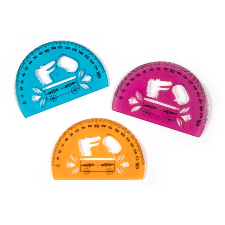back to school Customized universal digital protractor with template Flexible Measuring types of protractors