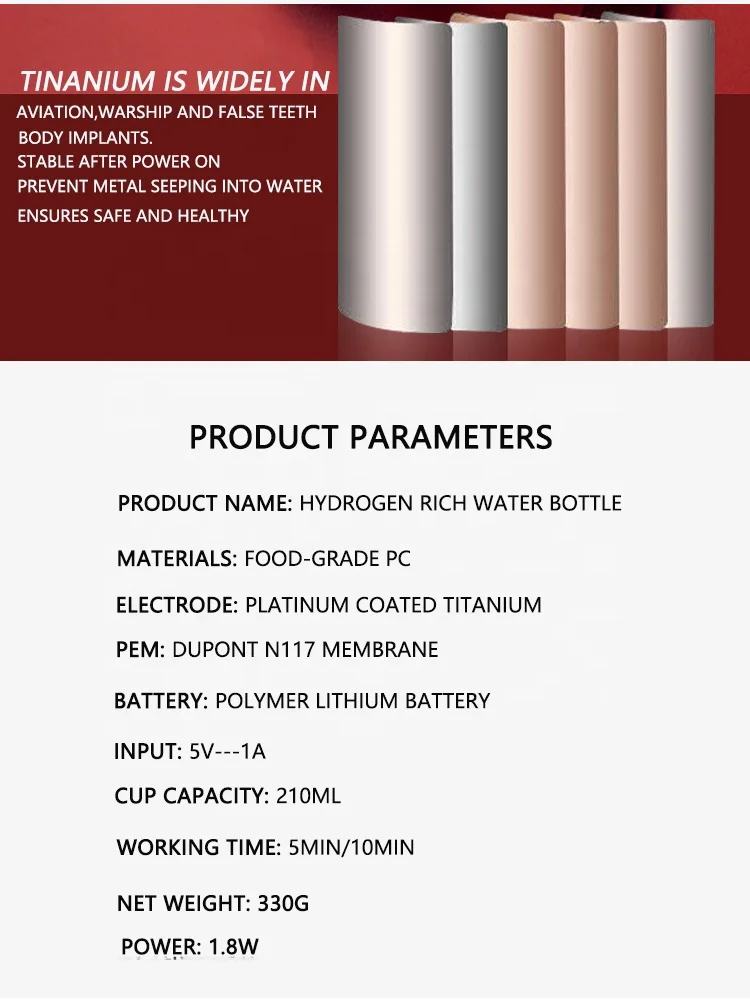 Высококачественная технология Spe Pem, Высококонцентрированный активный генератор водородной воды, кислородная машина для водорода