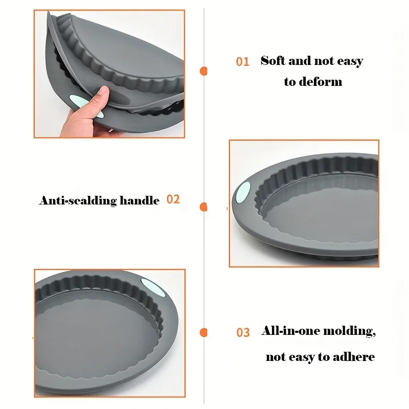 Pizza Pan Silicone Pie Pan Non-Stick Cake Mold Baking Tools Kitchen Gadgets Kitchen Accessories