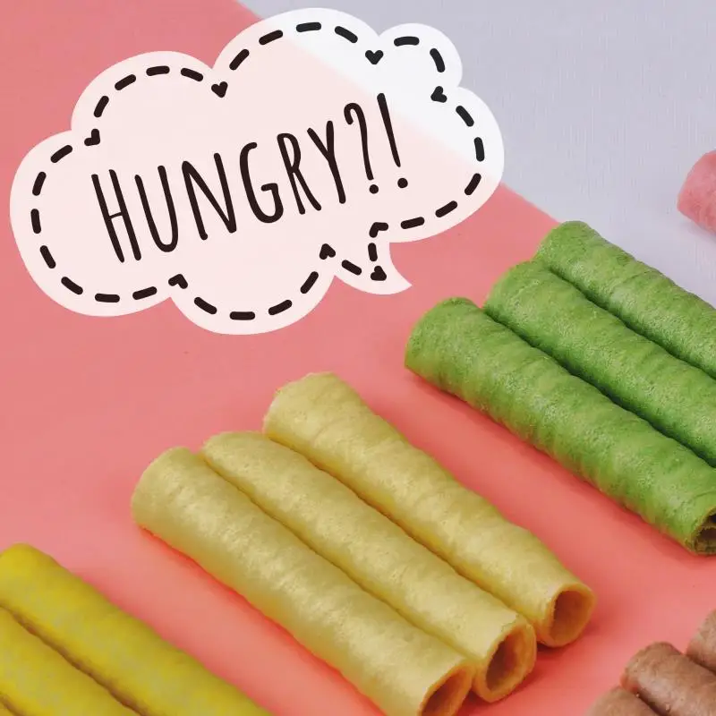 
Low Salt Low Sugar GMP HACCP Meal Replacement Snacks Rainbow Egg Roll Instant Satiety Keto Diet Dietary Fiber Protein Nutrition 