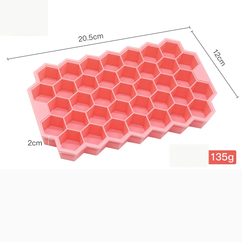 Ice Cube Tray Creative Hive-Shape Ice Box Reusable Silicone cooler Ice Mold with Lid Drink Fruit Juice Wine Freezer Box Summer