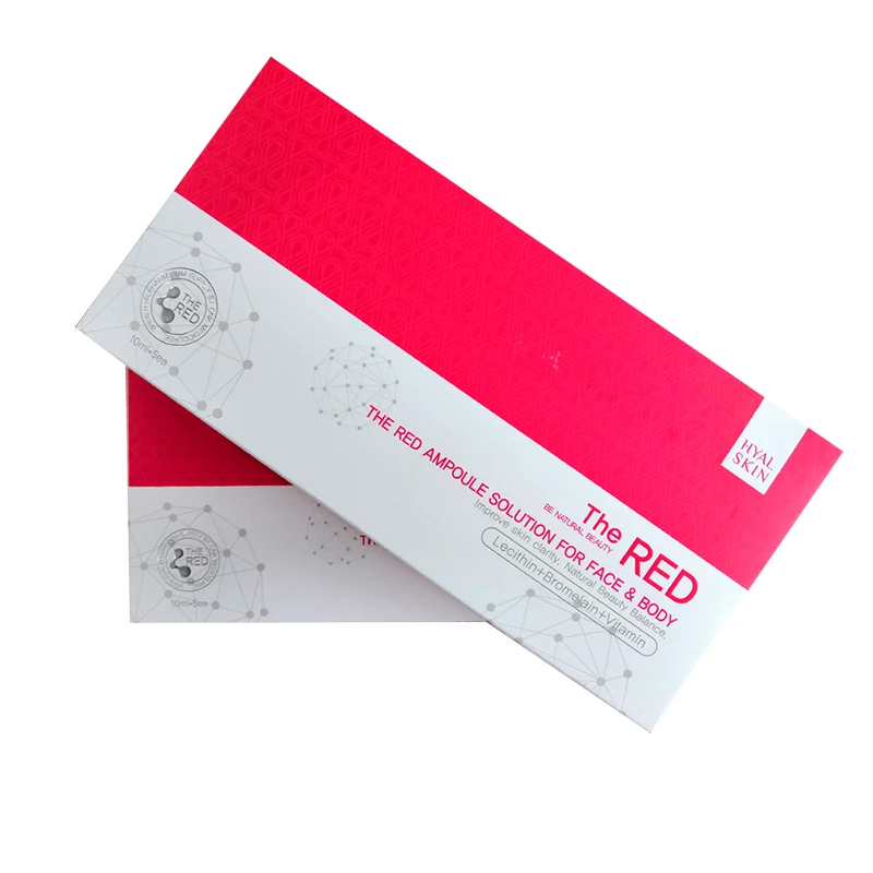 
2020 Korea Hot Sale The Red Ampoule Solution Lipolytic Solution For Body Fast Slimming 