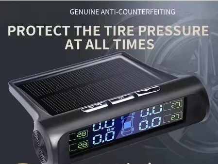Universal Solar Energy 433 MHz Wireless TPMS for Cars 24-hour Tire Pressure & Temperature Alarm Flat Tire Detection Feature