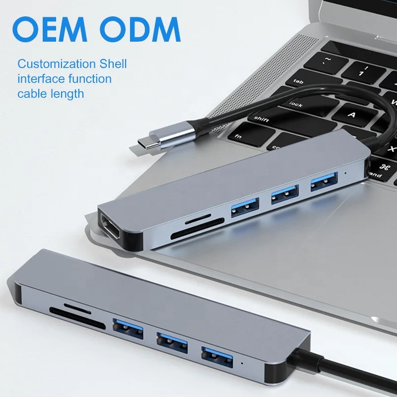 Несколько адаптеров док-станции Тип c 3 4 5 6 в 1 2 0 usb концентраторы 7 для macbook pro dell