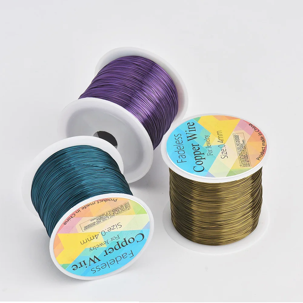 0.2-1.2mm  Golden Silver Copper Wire String Thread Beading Wire Necklace Bracelet Accessories For Jewelry Making DIY