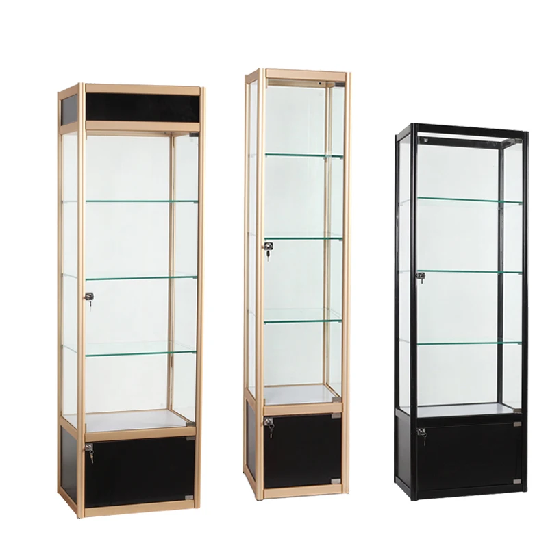 Wholesale Wine Toy Display Cabinet Led Glass Display Cabinet Modern Showcase For Shopping Mall