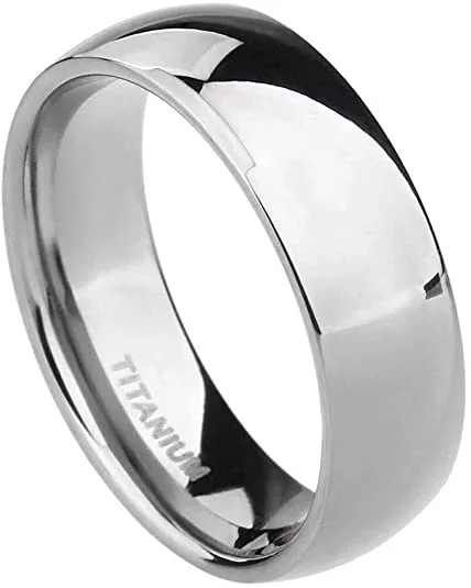 
Amazon 2mm 4mm 6mm high polish pure titanium wedding rings jewelry wholesale mens titanium rings women 