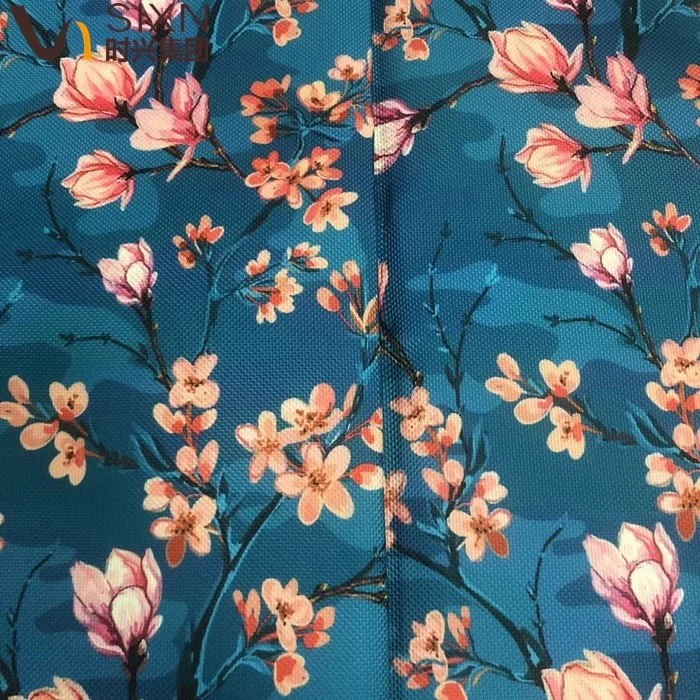 Floral Printing 1050D*1050D FDY 100% Polyester Oxford Waterproof PU Coating Luggage Fabric