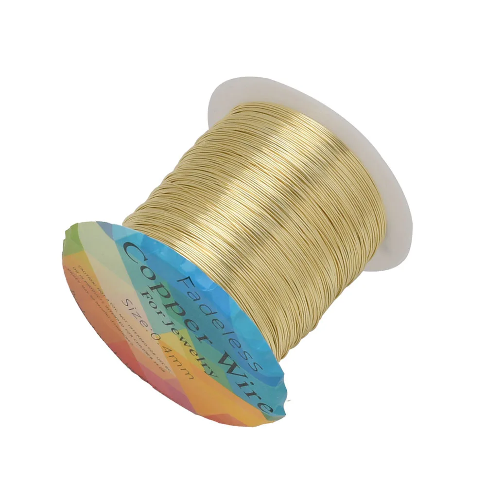 0.2/0.3/0.4/0.5/0.6/0.7/0.8/1mm Gold Silver White K Preserving Copper  Wire not fade Beading Cord For Bracelet Necklace Jewelry