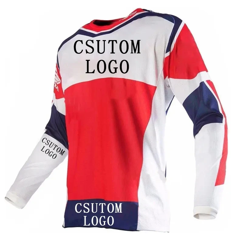 High Quality blank motocross racing jersey shirts off road downhill jersey custom logo long sleeve motorcycle motocross jersey