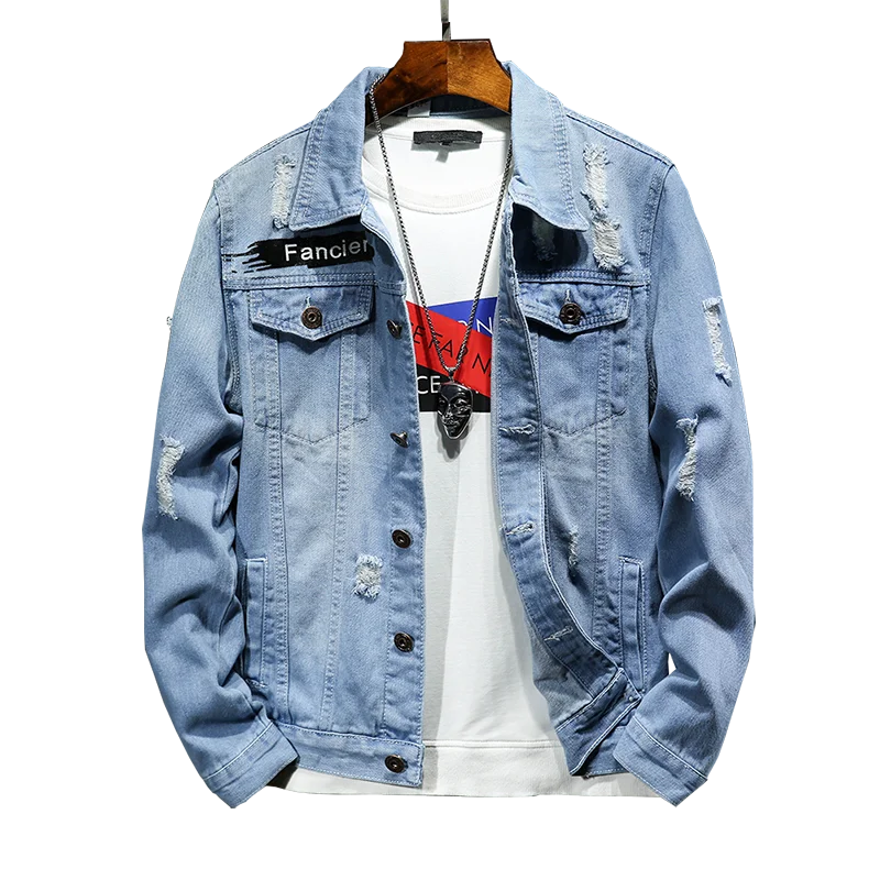 Made in China Fashion Hip Hop Jean Jacket Men Slim Street Casual men jean jackets