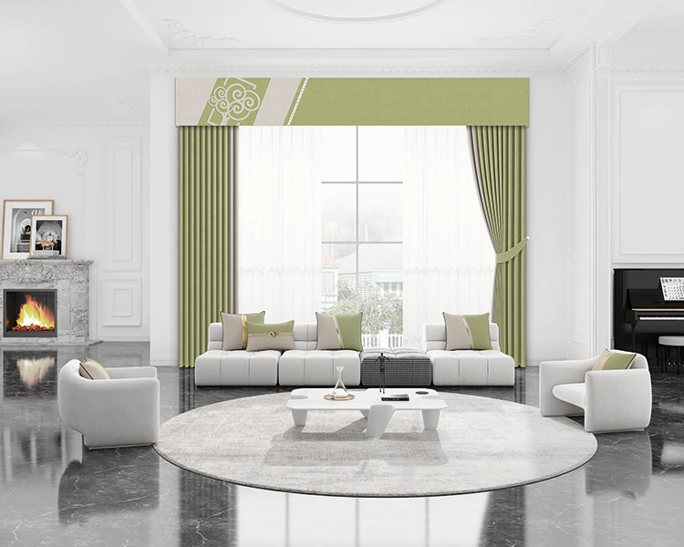 Linen Blackout Fabric Living Room Curtains Oilproof Kitchen Window Curtains Home Waterproof Shower curtains