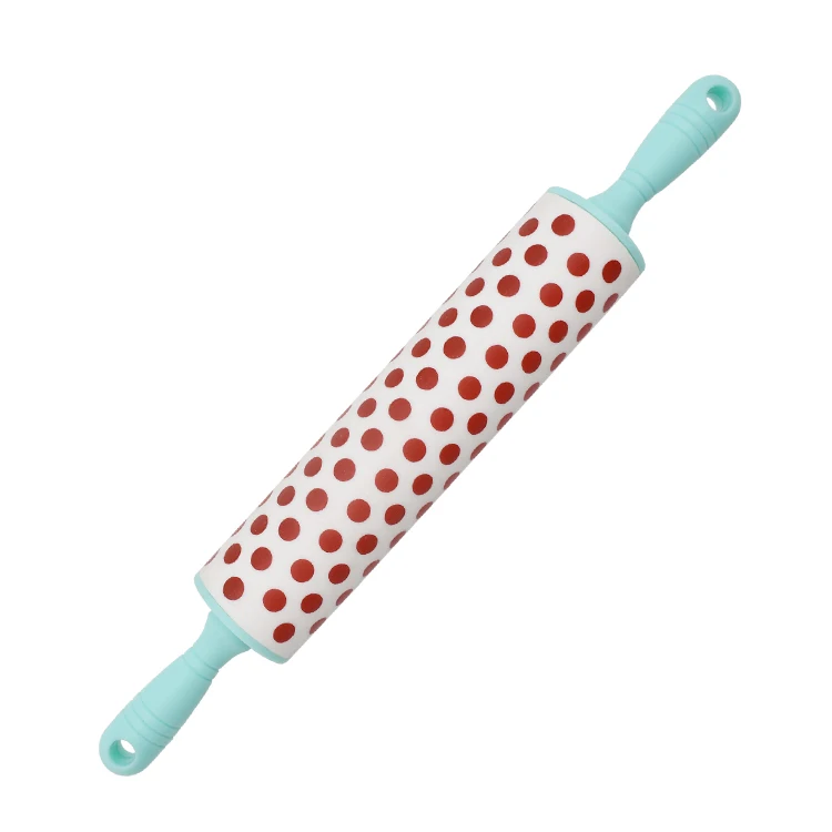 Силиконовая Скалка с рисунком и пластиковой ручкой, 7 дюймов, инструменты для скручивания кожи, набор «сделай сам», инструменты для выпечки