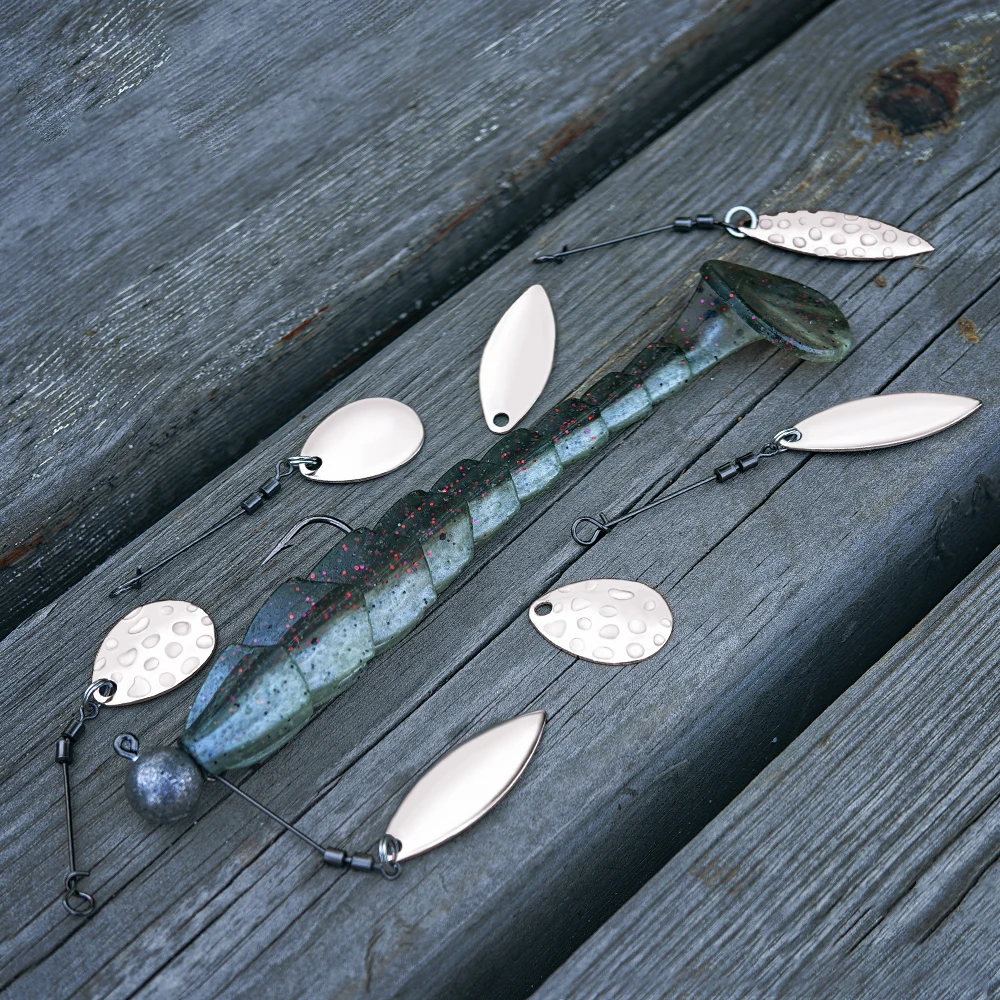 Spinpoler Fishing Trailer Replacement Brass Blade Spinnerbait Umbrella Rigs Underspins Jig Twistlock Arm Blade Replacement Kits