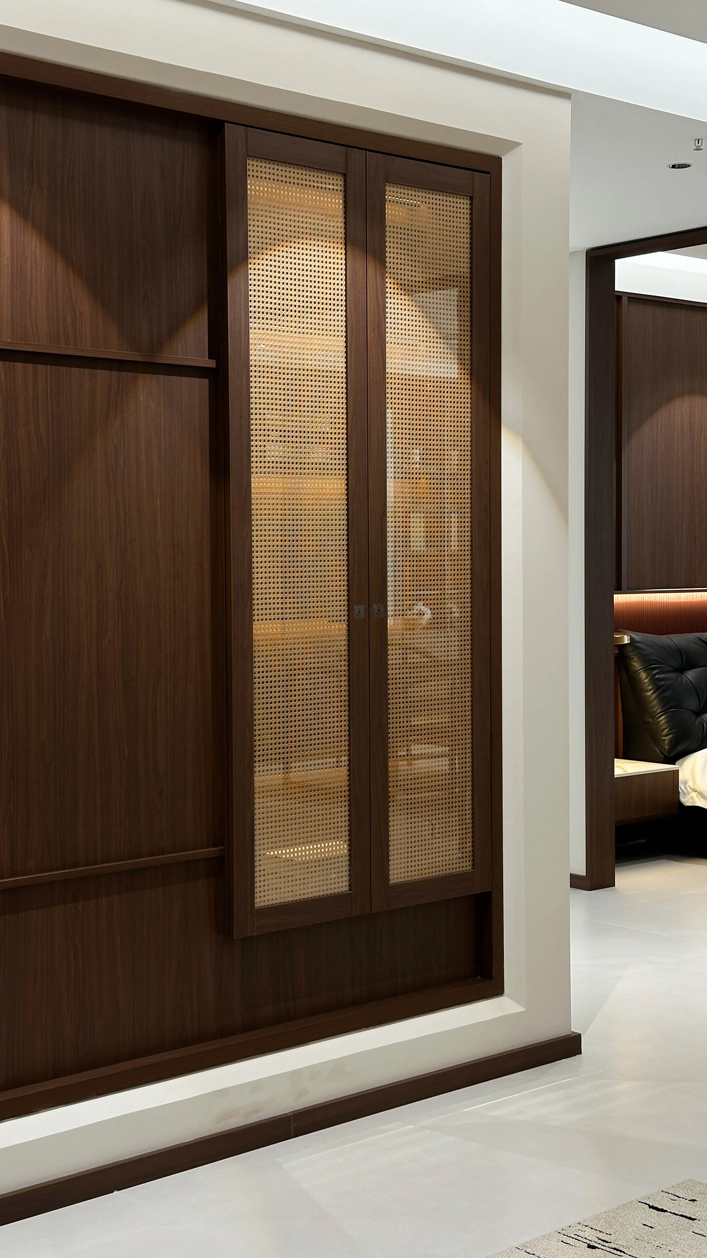 Living Room TV counter Living Room Furniture Southeast Asian Style Rattan Woven Door