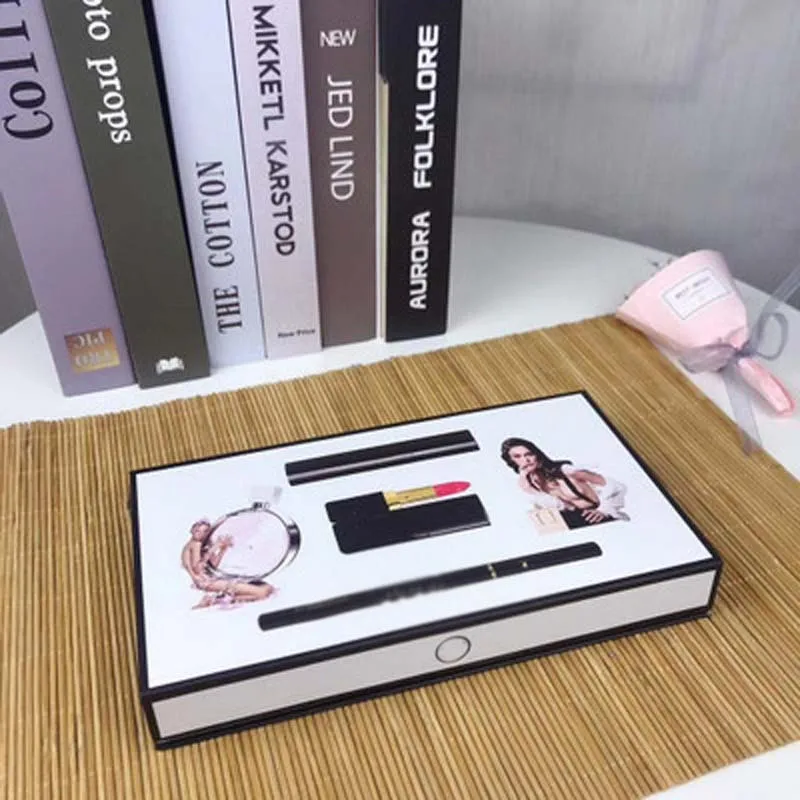 Q edition 5 sets of makeup, eyebrow pencil, mascara, lipstick perfume eyebrow pencil private label custom