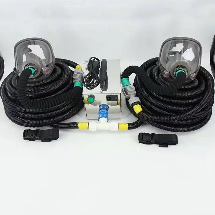 2 Persons Reusable Equipment Powered Long Tube Breathing Apparatus for Coal Gas Using