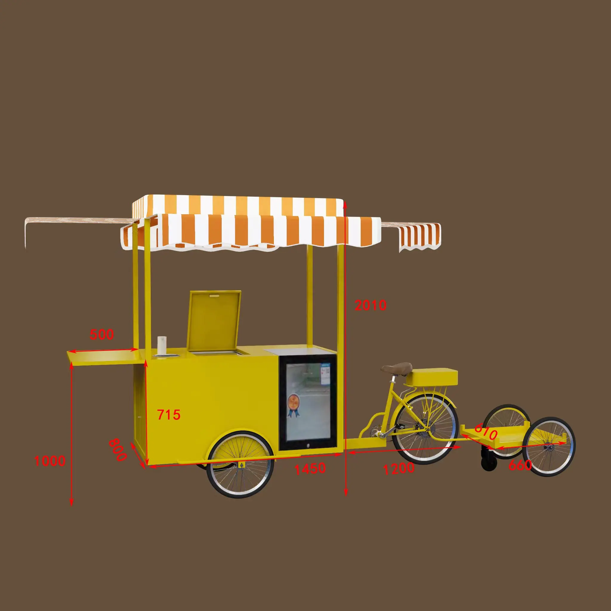 3 Wheeler Electric Tricycle Car Push Trailer Small Kiosk Hamburger Ape Motorcycle Generator Customized Mobile Restaurant Cooking