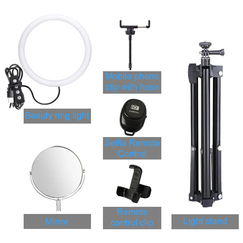 
Beauty led ring light mobile phone selfie photography ring fill live light 