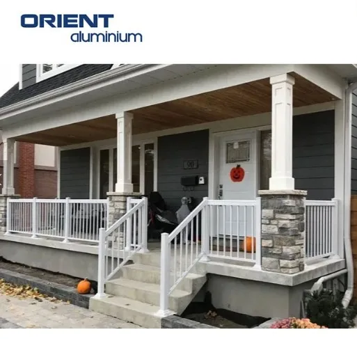 Outdoor Stair Aluminum Railings Handrails /Porch Railings and Posts/ aluminium handrail fittings and aluminium handrail profiles