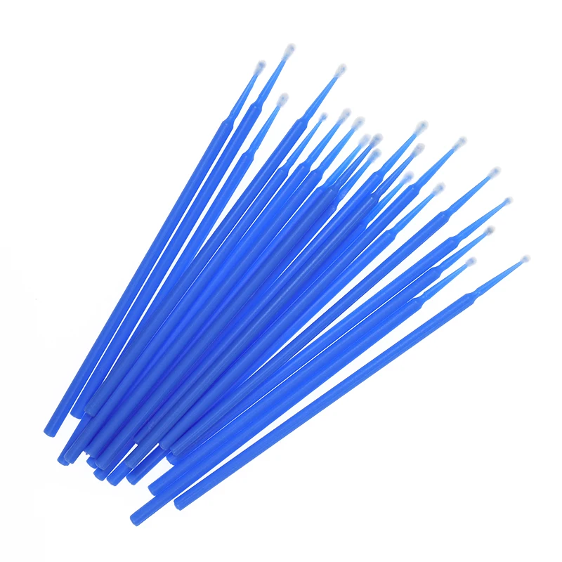 Resin Applicator Adhesive Black Disposable Plastic Tool Cotton Brush Wand Dental Swab Microbrush Micro Eye Lash Stick Extension