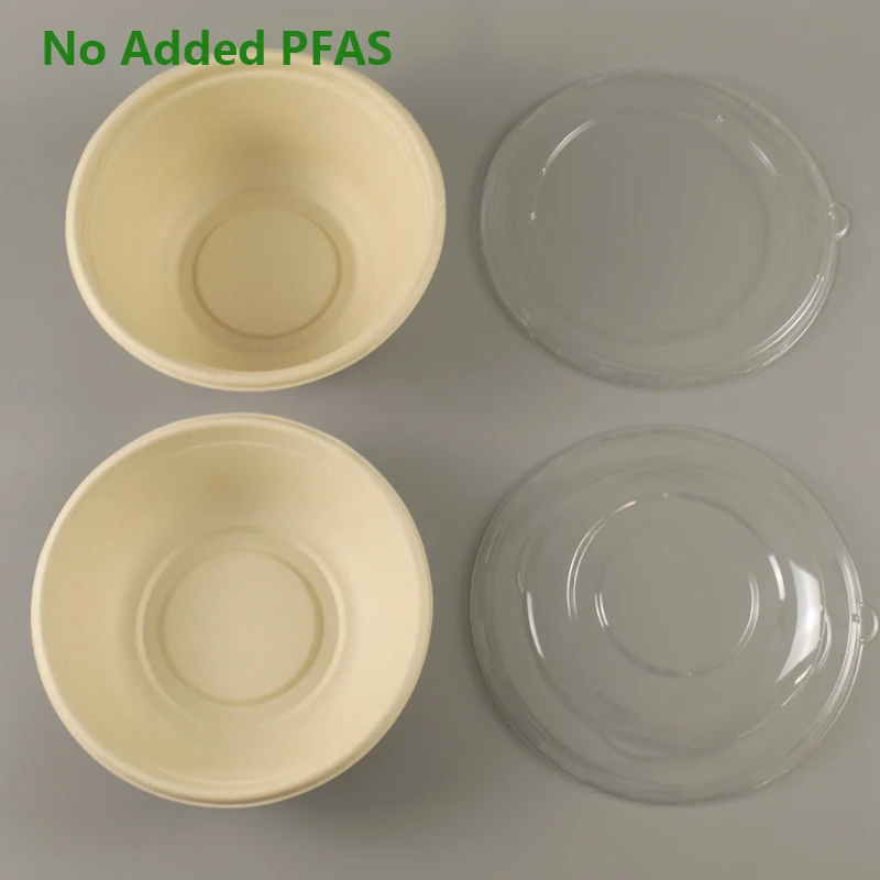 No Added Pfas Custom 30 36Oz Eco-Friendly Sustainable Bagasse Round Rectangular Salad Bowl