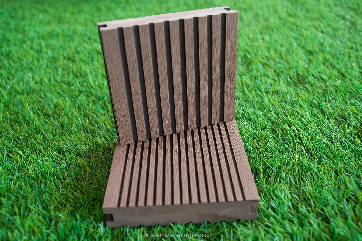 Anhui Supplier Wood Plastic Composite Single Sided Groove Solid WPC Decking Exterior Decorative Outdoor Flooring