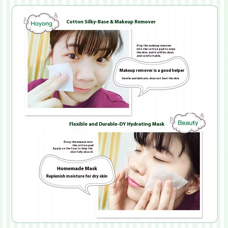 Image Beauty Gentle Cosmetic Cotton Pad 100 Pieces Lightweight Wet and Dry Makeup Remover Soft Face Tools