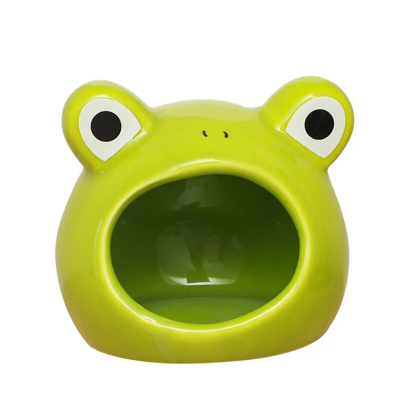 Animal head hamster Golden silk bear cooling ceramic nest cooling sleep cold ceramic house pet supplies
