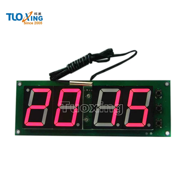 4 digit 1.5 inch bus digital clock with temperature and date display