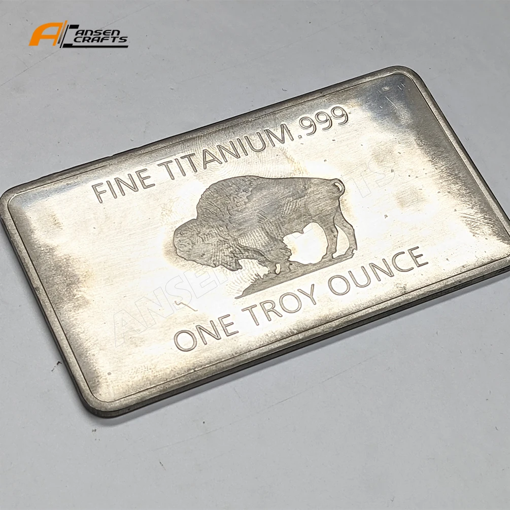 Pure Rare Metal 1oz One Troy Ounce Fine USA American Buffalo Ti Element Bullion Titanium Ingot for Collectibles gift