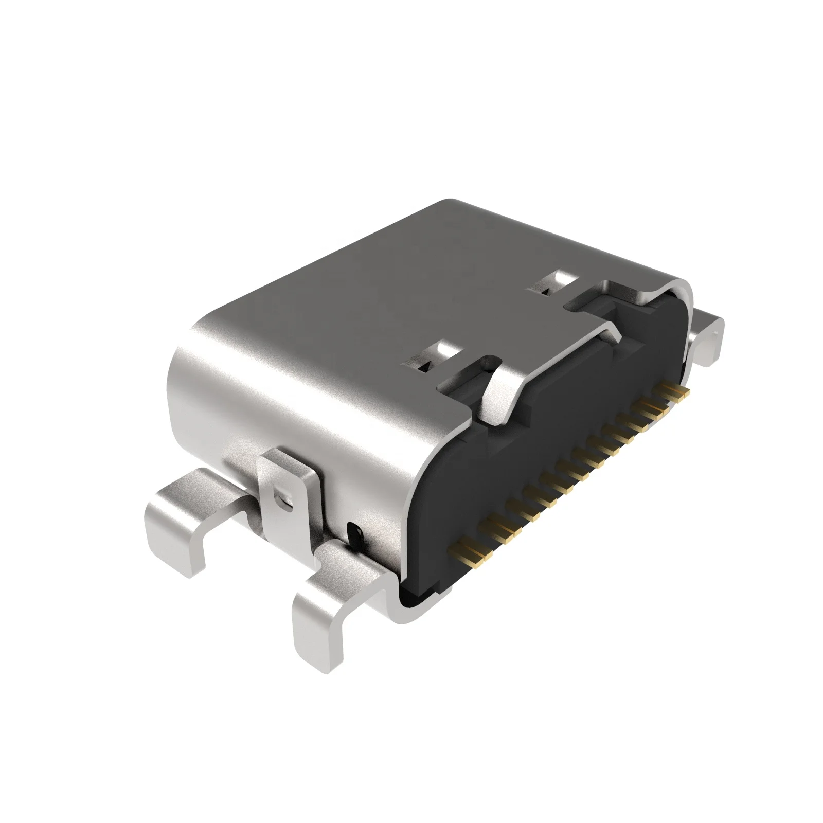 
usb typec 16pin socket connectors female usb micro 3.1 type c connector short 16pin Sink plate style 