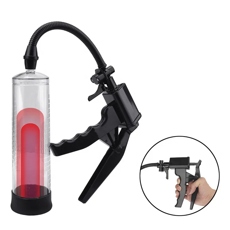 Pistol Grip Style Manual Penis Sex Enhancement Vacuum Pump Dick Cock Size Pro Extender For Men Penis Training Machine