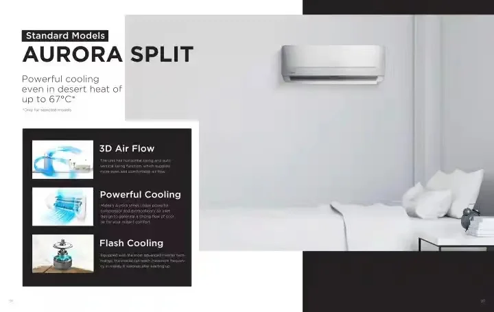 Midea 12000 btu cooling only vrf system smart wall mounted indoor unit dc china air conditioner manufacturers